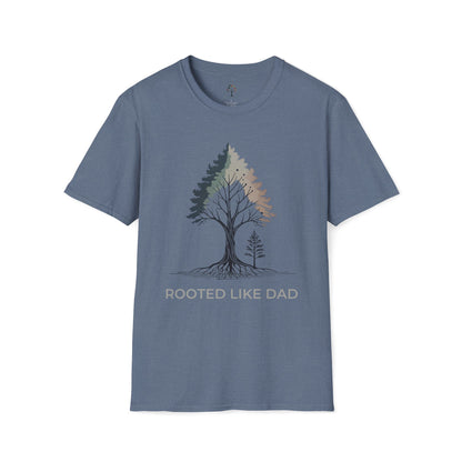 Heather Indigo | Rooted like Dad, front view