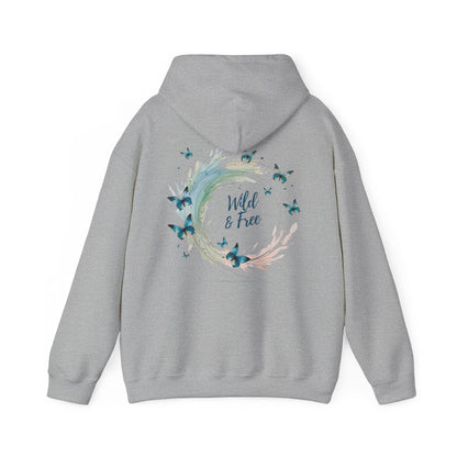 Sport Grey | Wild & Free Hoodie, back design view