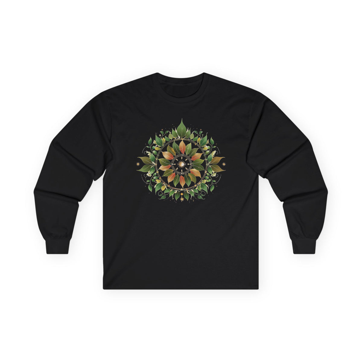 Black | Eclipse Garden Long Sleeve Tee, front view