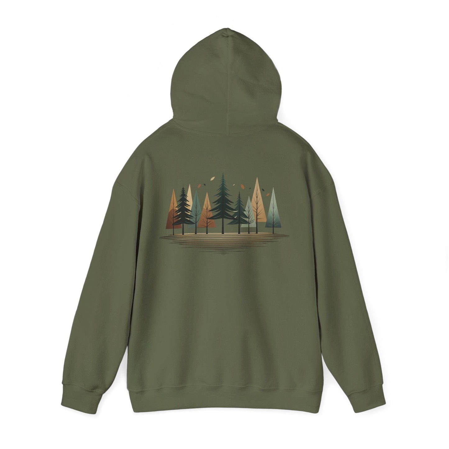 Military Green | Forest Rhythm Hoodie, back view 2