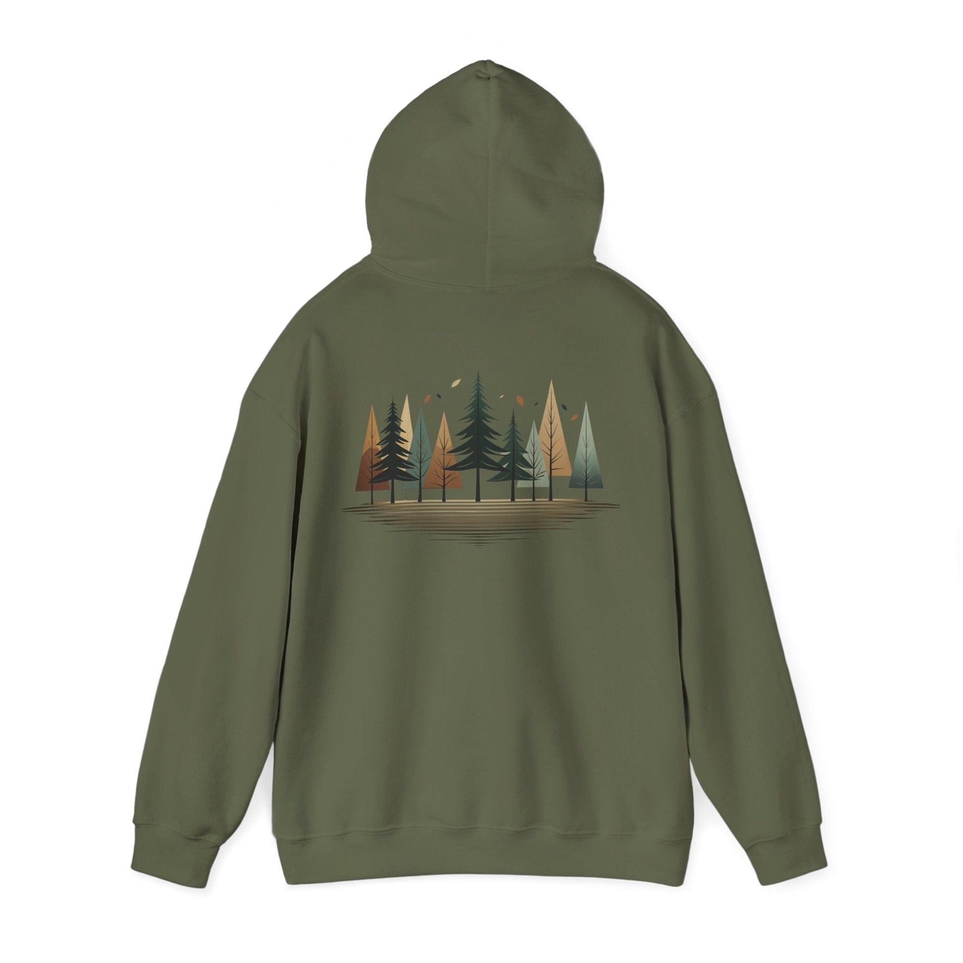 Military Green | Forest Rhythm Hoodie, back view 2