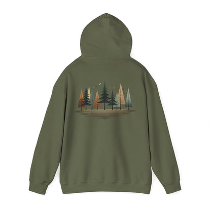 Military Green | Forest Rhythm Hoodie, back view 2