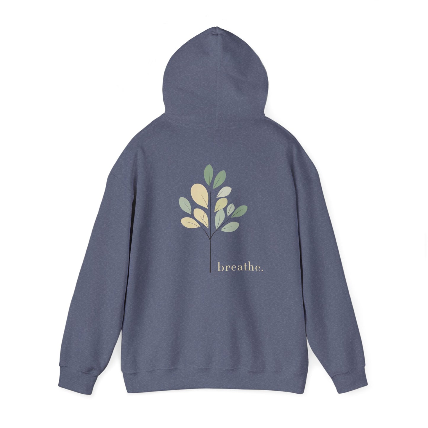 Heather Navy | Breathe Hoodie, back view 2