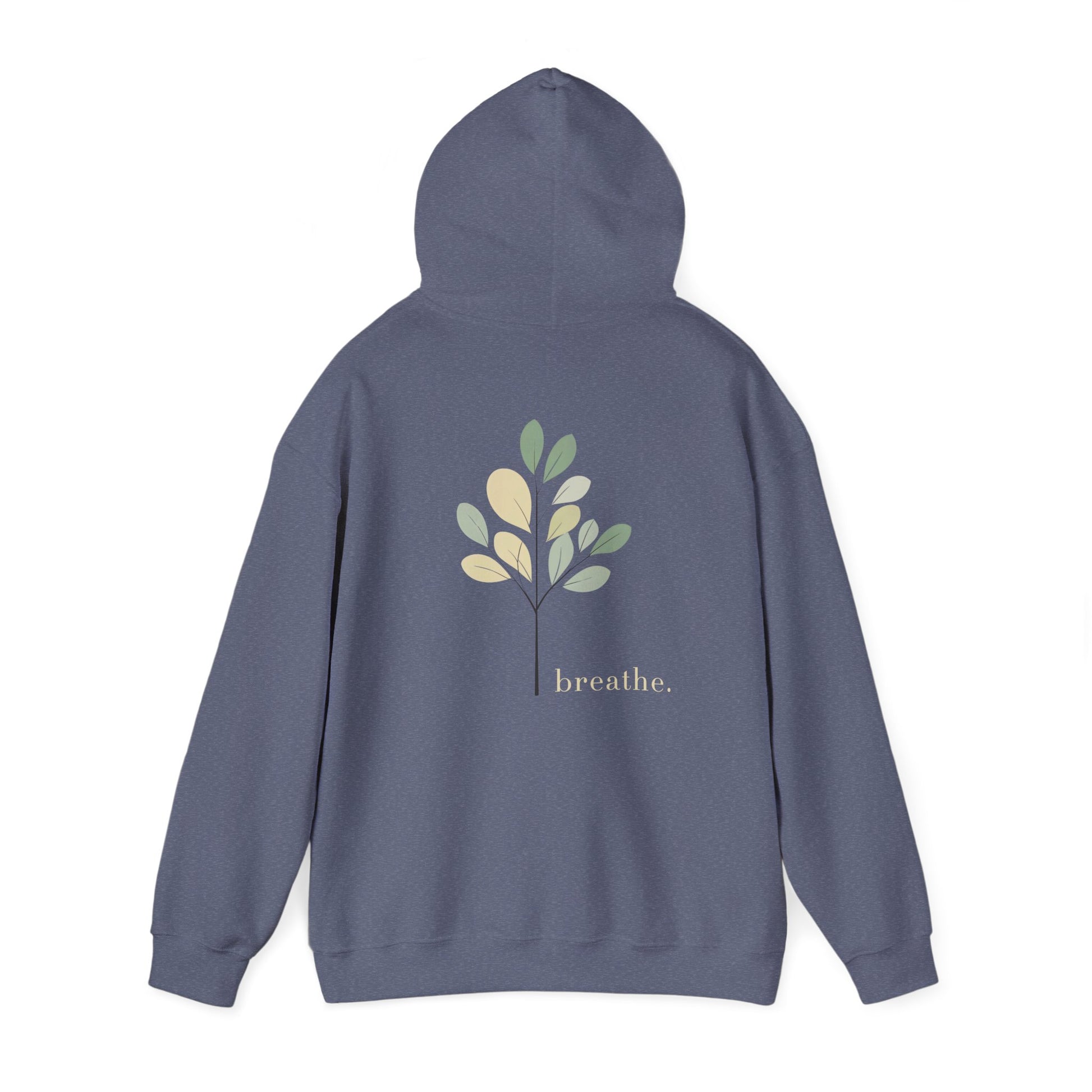 Heather Navy | Breathe Hoodie, back view 2