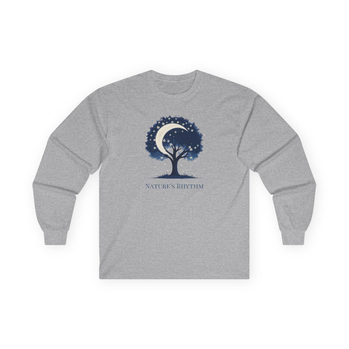 Sport Grey | Nature's Rhythm Long Sleeve Tee, front view
