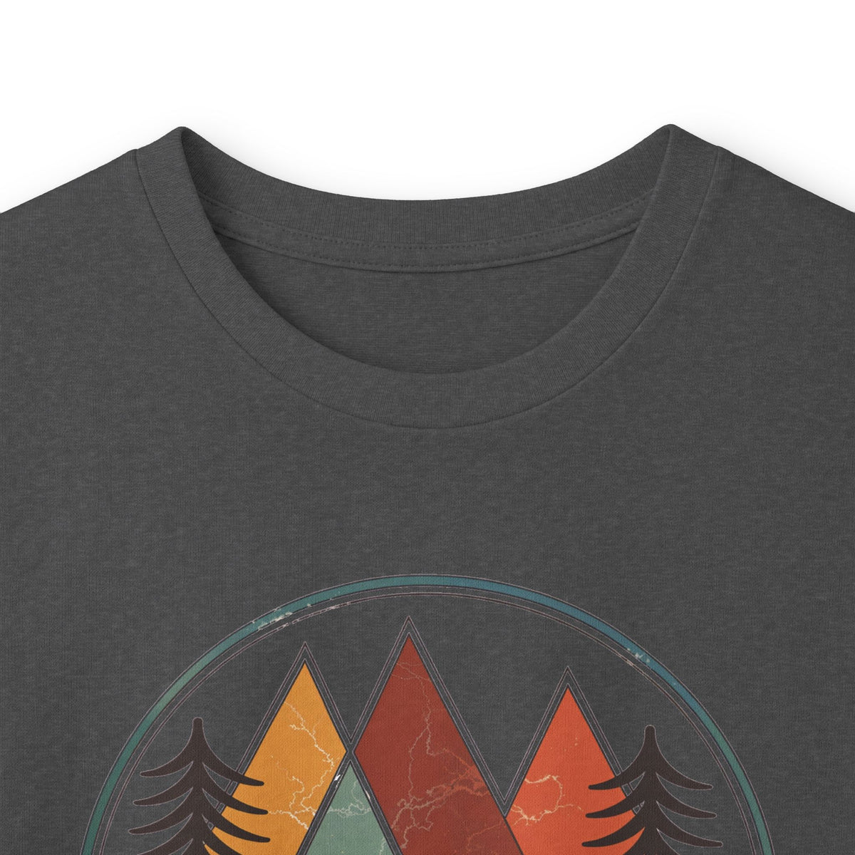 Dark Heather | Retro Horizon Long Sleeve Tee, folded view