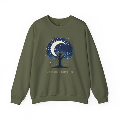 Military Green | Nature`s Rhythm Sweatshirt, front view