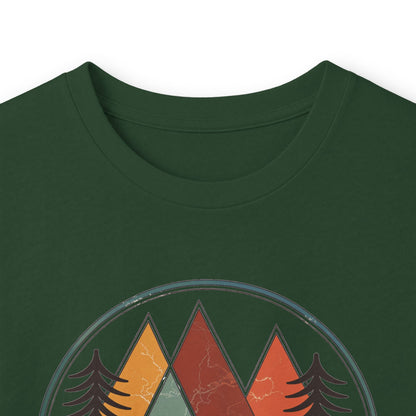 Forest Green | Retro Horizon Long Sleeve Tee, folded view