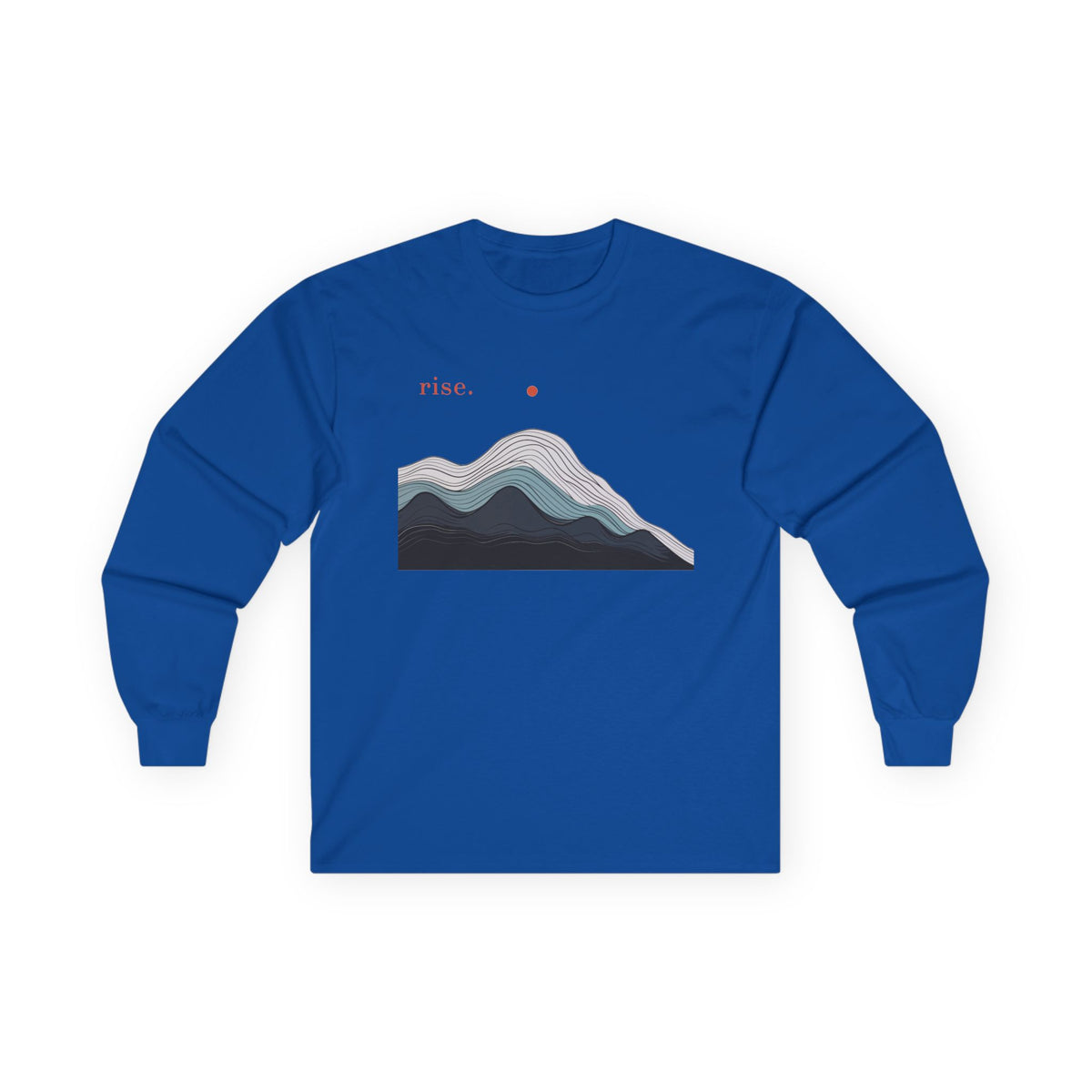 Royal | Rise Long Sleeve Tee, front view