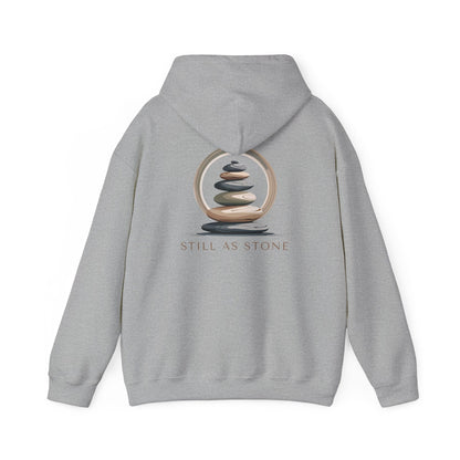 Sport Grey | Still as Stone Hoodie, back design view