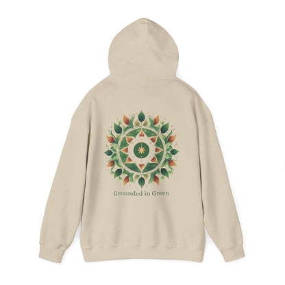 Sand | Grounded in Green Hoodie, back view 2