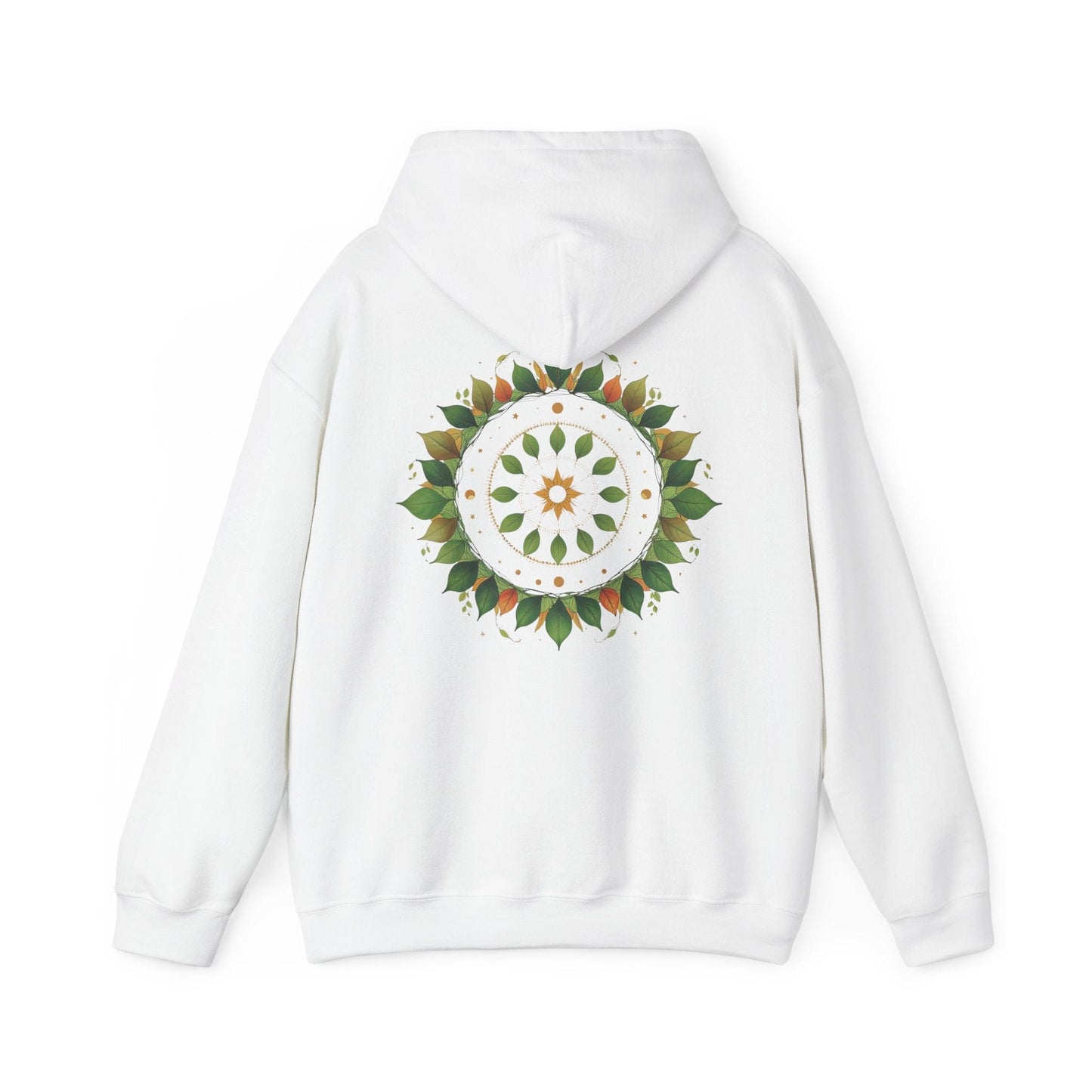 White | Celestial Growth Hoodie, back design view