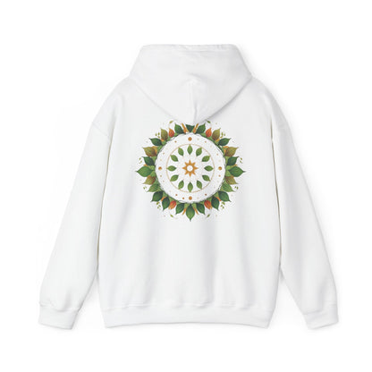 White | Celestial Growth Hoodie, back design view