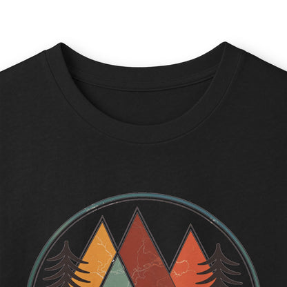 Black | Retro Horizon Long Sleeve Tee, folded view
