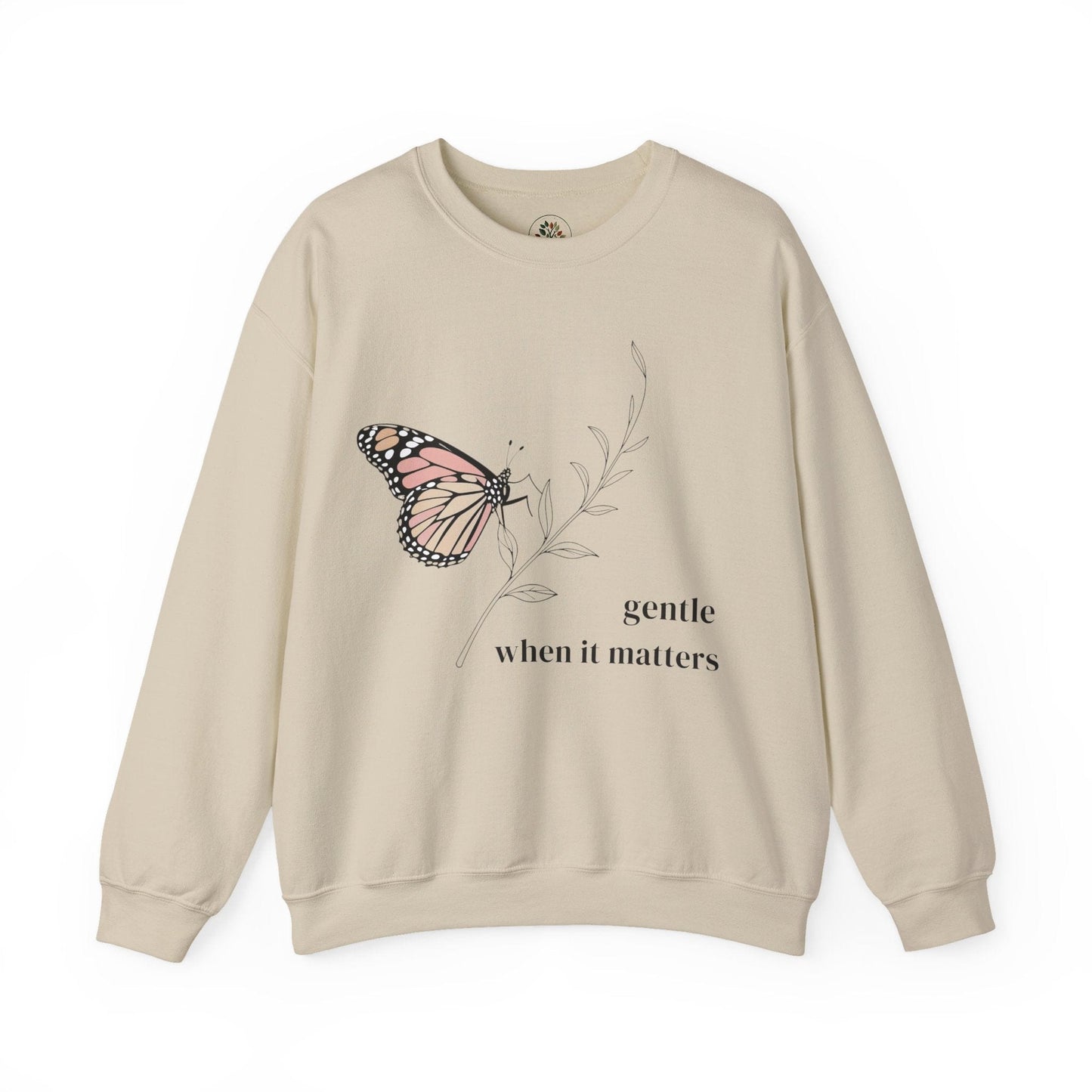 Sand | Gentle When It Matters Sweatshirt, front view