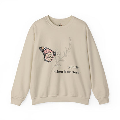 Sand | Gentle When It Matters Sweatshirt, front view