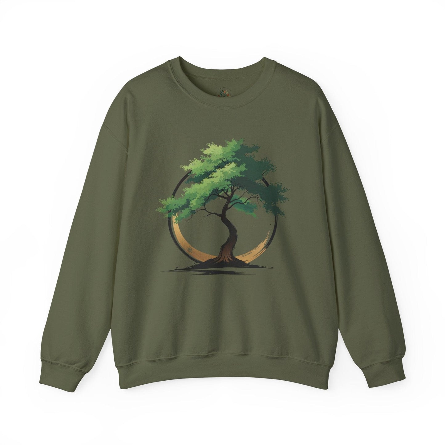 Military Green | The Zen Tree Sweatshirt, front view