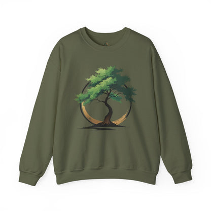 Military Green | The Zen Tree Sweatshirt, front view