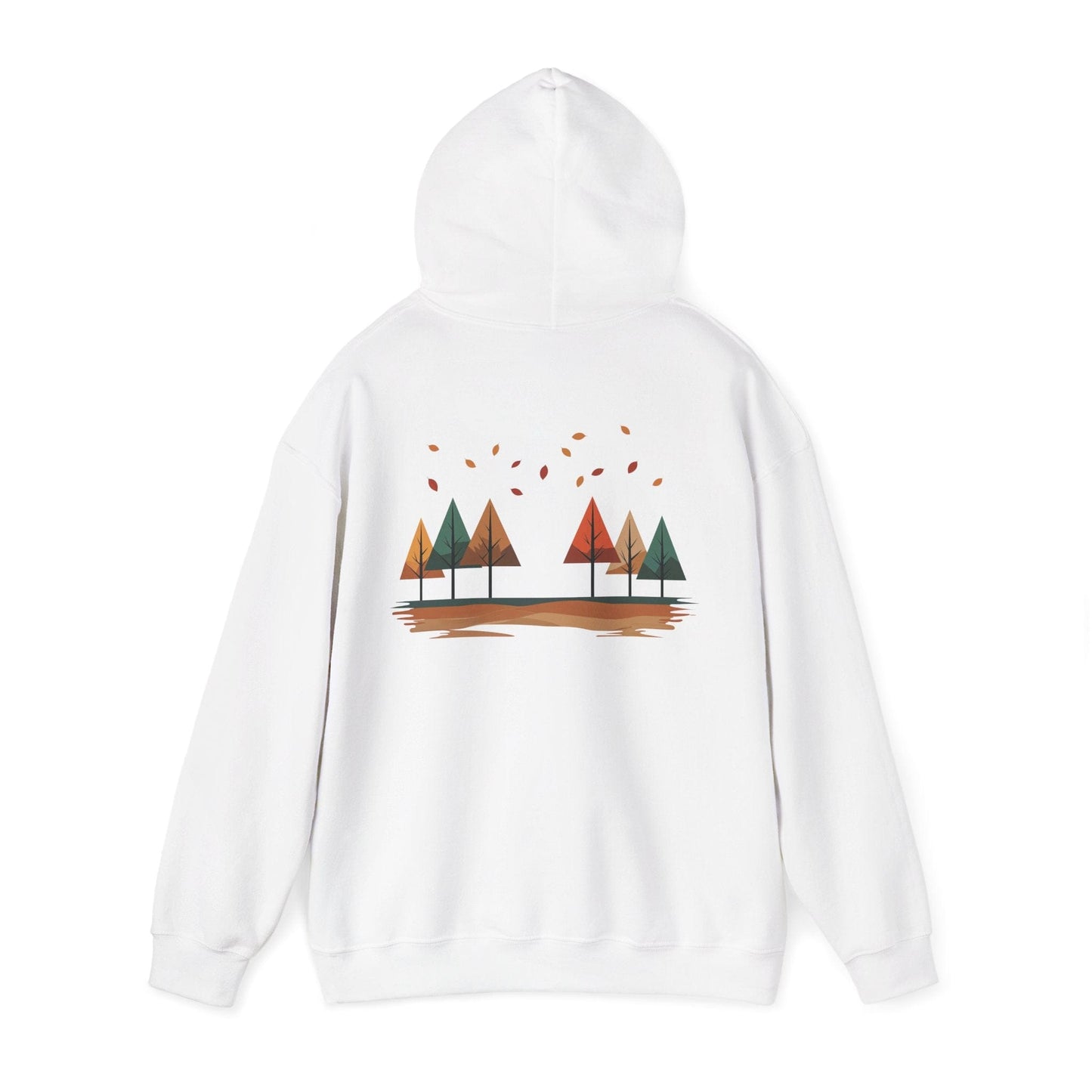 White | Horizon Fall Hoodie, back view 2
