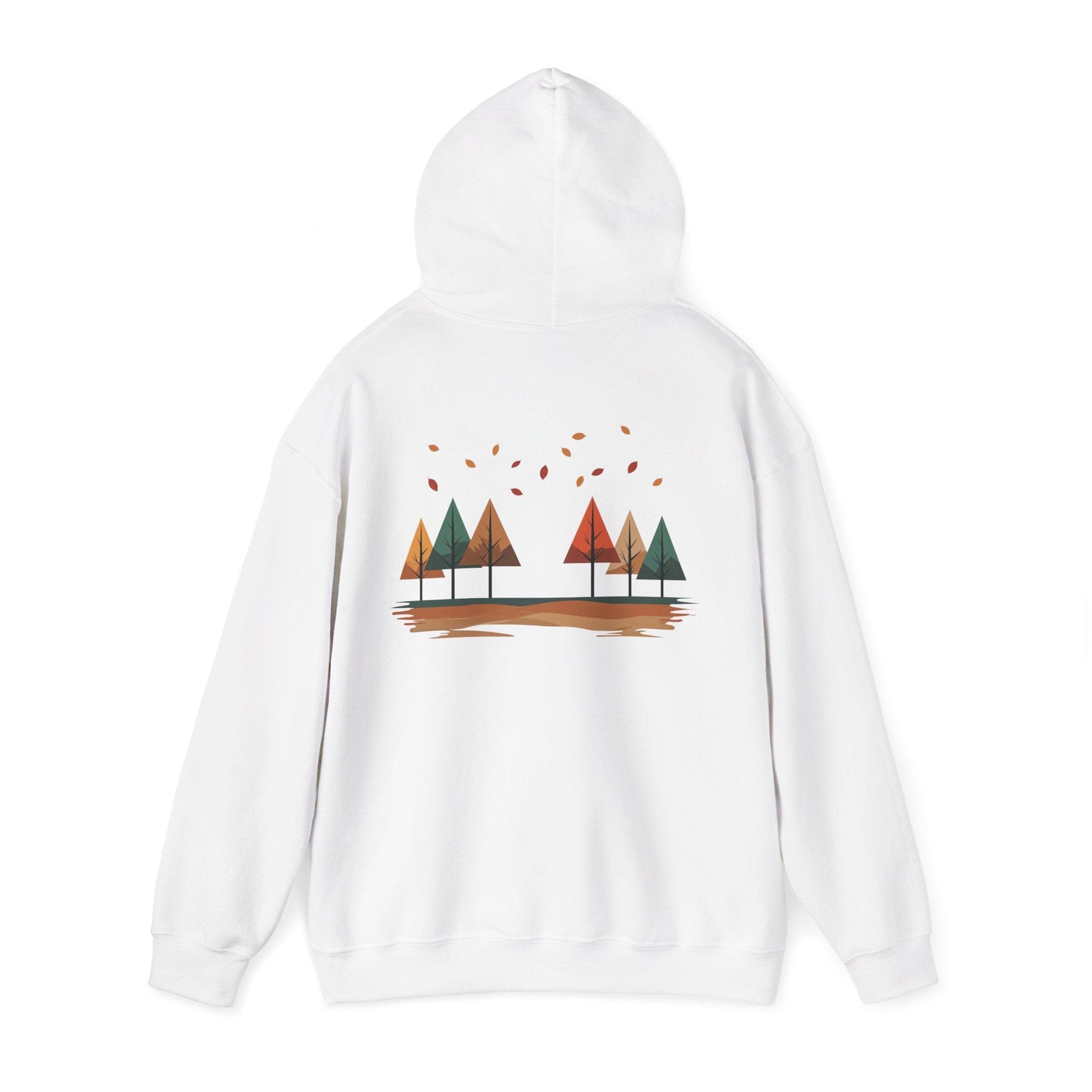 White | Horizon Fall Hoodie, back view 2