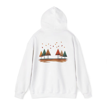 White | Horizon Fall Hoodie, back view 2