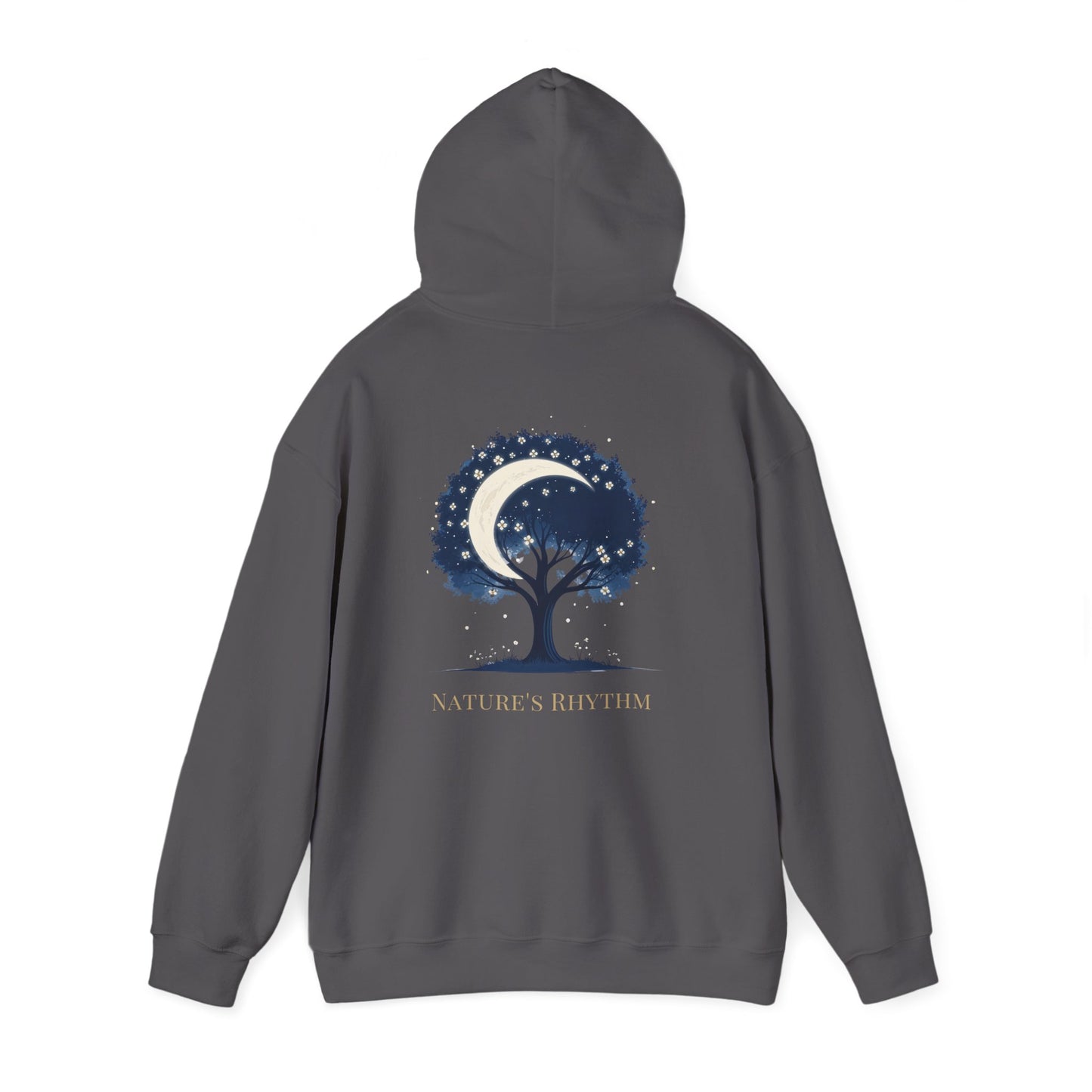 Charcoal | Nature`s Rhythm Hoodie, back view 2