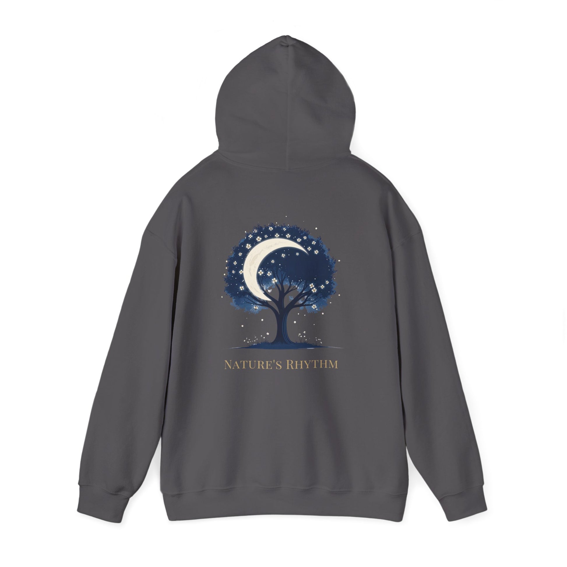 Charcoal | Nature`s Rhythm Hoodie, back view 2