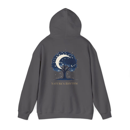 Charcoal | Nature`s Rhythm Hoodie, back view 2