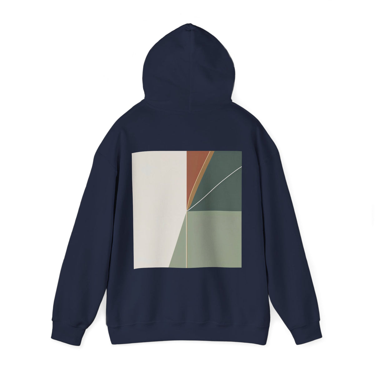 Navy | Divide Hoodie, back view 2