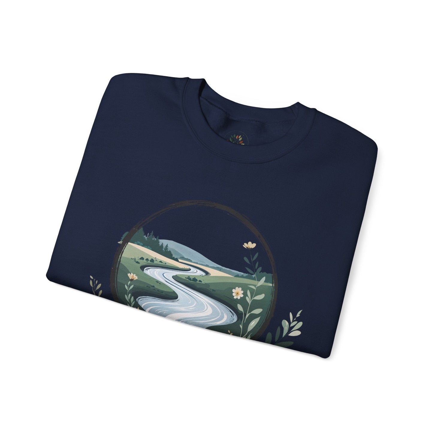 Navy | River of Grace Sweatshirt, folded view