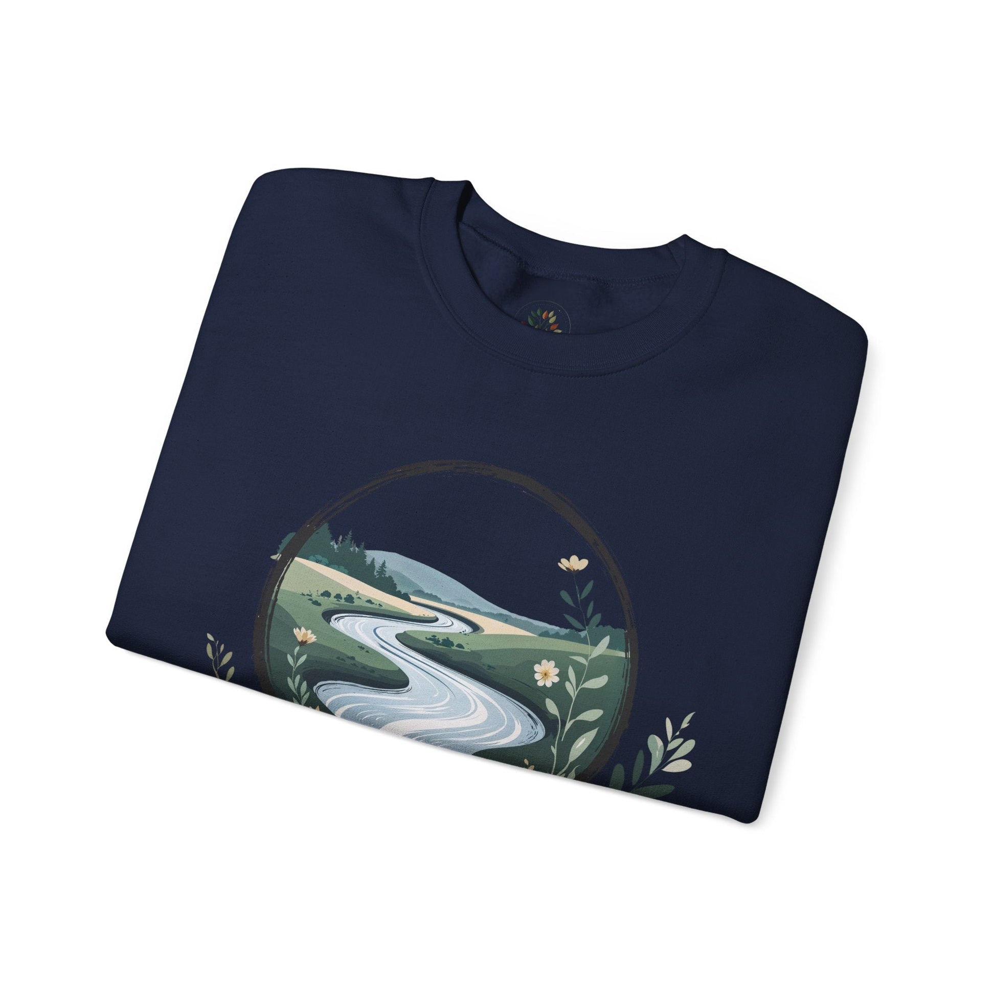 Navy | River of Grace Sweatshirt, folded view