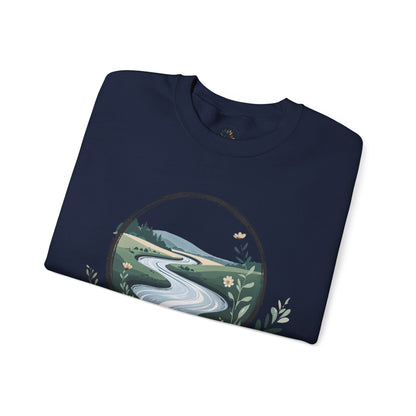 Navy | River of Grace Sweatshirt, folded view