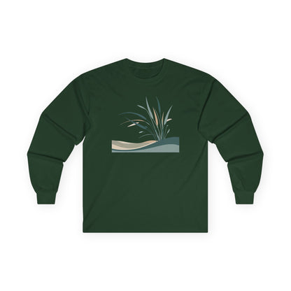 Forest Green | Whispers in the Breeze Long Sleeve Tee, front view