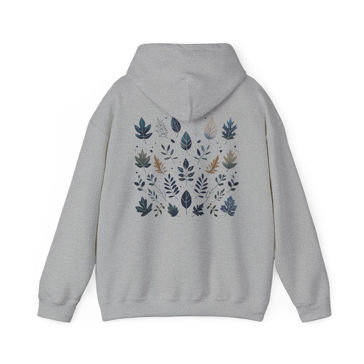 Sport Grey | Botanical Harmony Hoodie, back design view