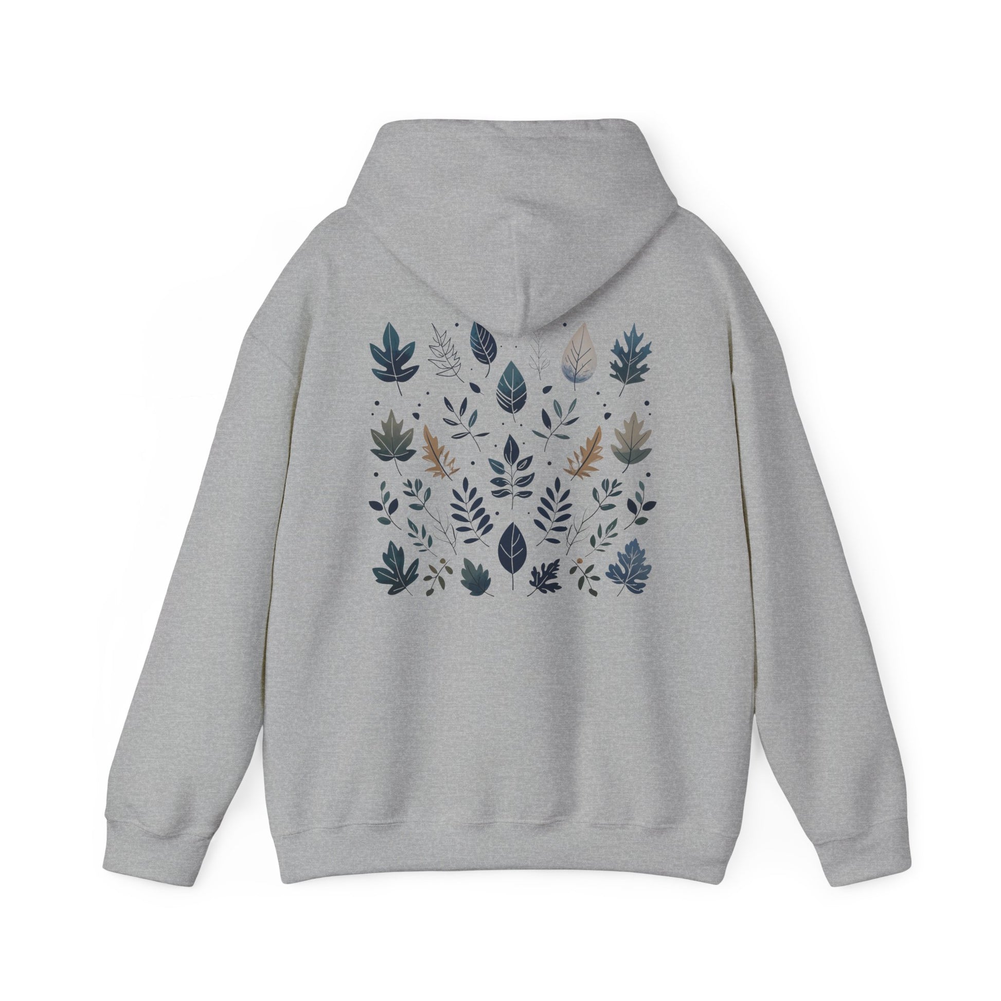 Sport Grey | Botanical Harmony Hoodie, back design view