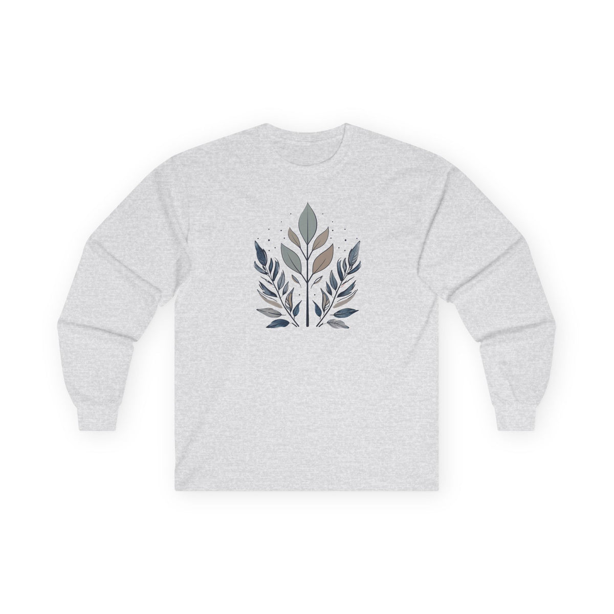 Ash | Flourish Long Sleeve Tee, front view