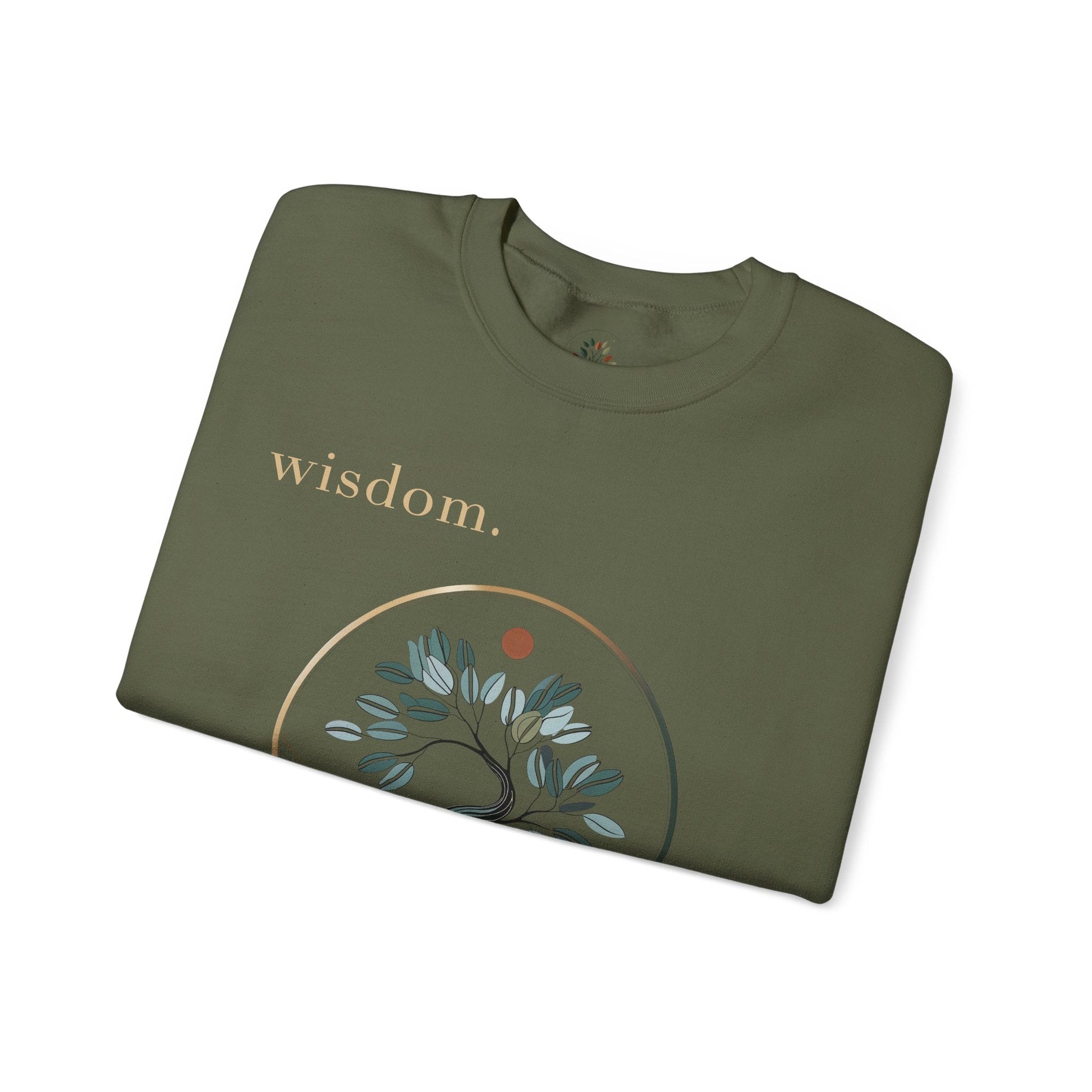 Military Green | Wisdom Sweatshirt, folded view