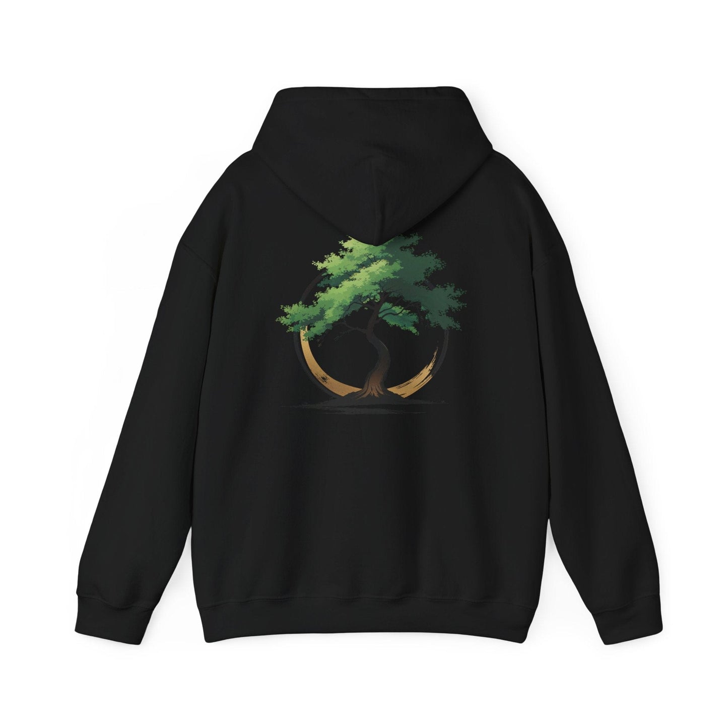 Black | The Zen Tree Hoodie, back design view