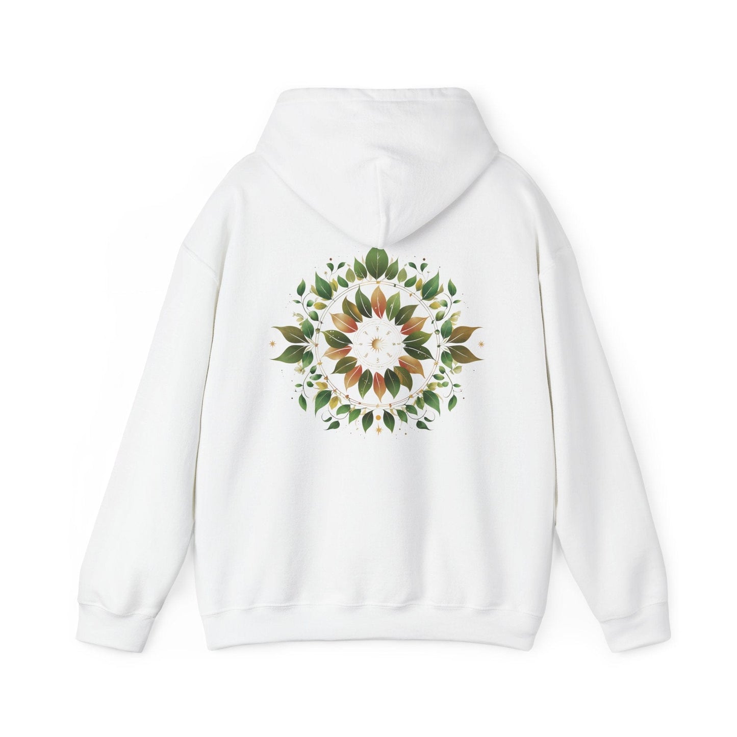 White | Eclipse Garden Hoodie, back design view