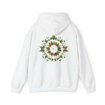 White | Eclipse Garden Hoodie, back design view