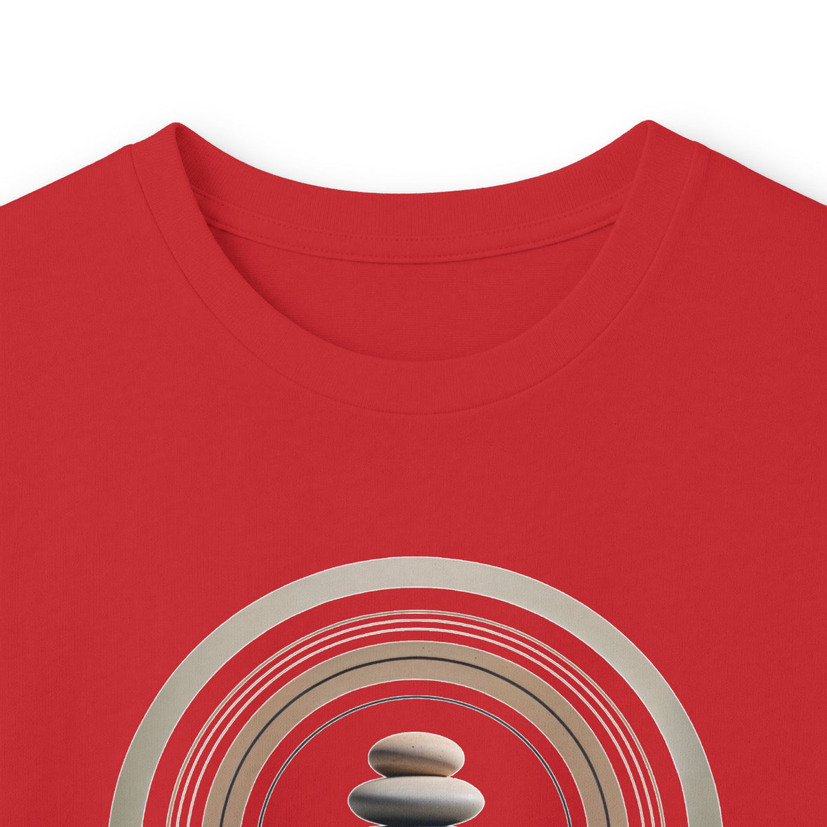 Red | Echoes of Calm Long Sleeve Tee, folded view