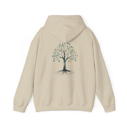 Sand | The Story Tree Hoodie, back design view