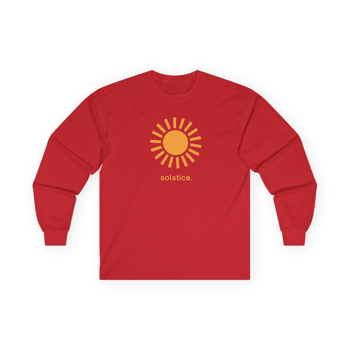 Red | Solstice Long Sleeve Tee, front view