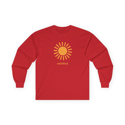 Red | Solstice Long Sleeve Tee, front view