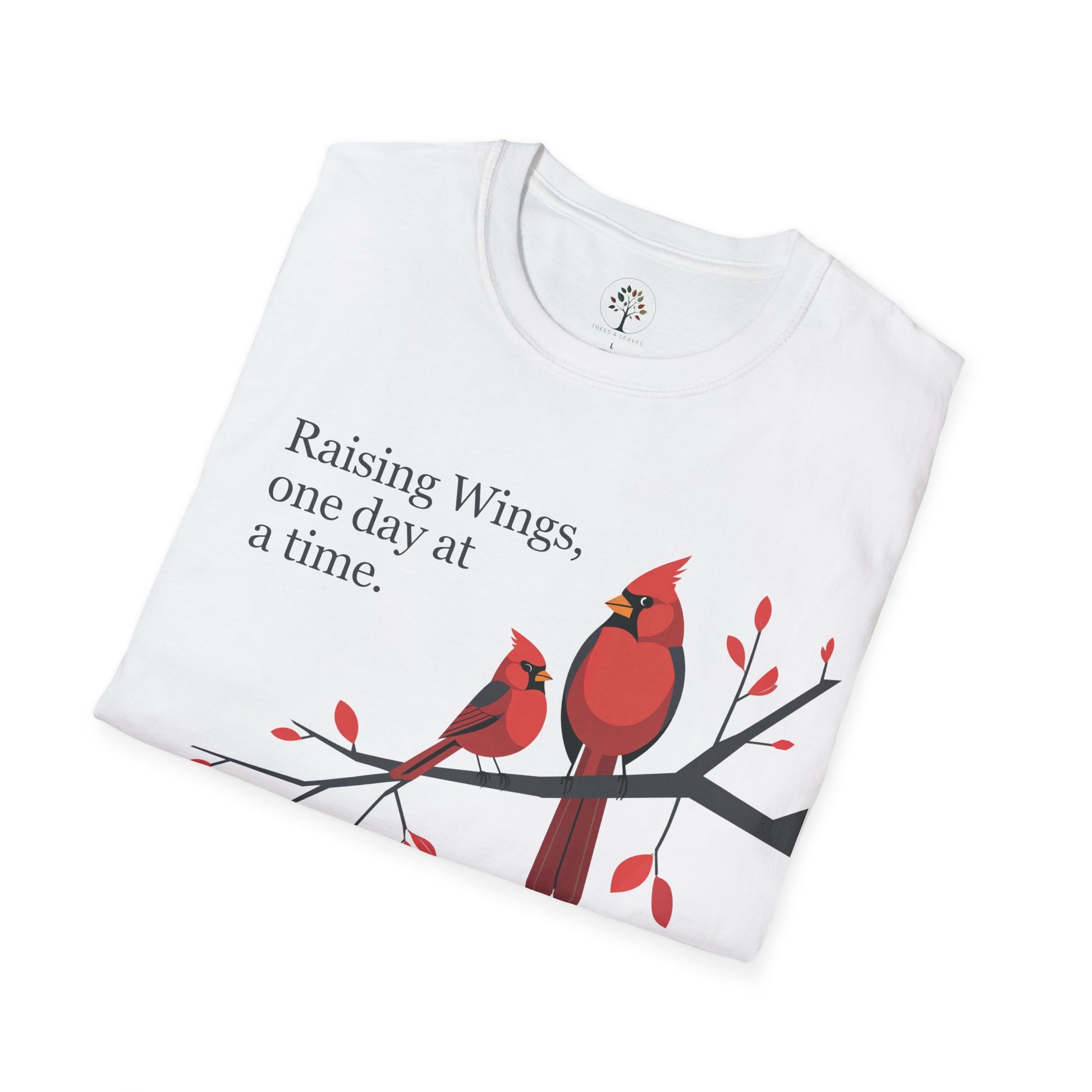 White | Raising Wings, One day at a time, folded view