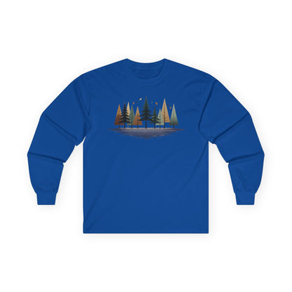 Royal | Forest Rhythm Long Sleeve Tee, front view