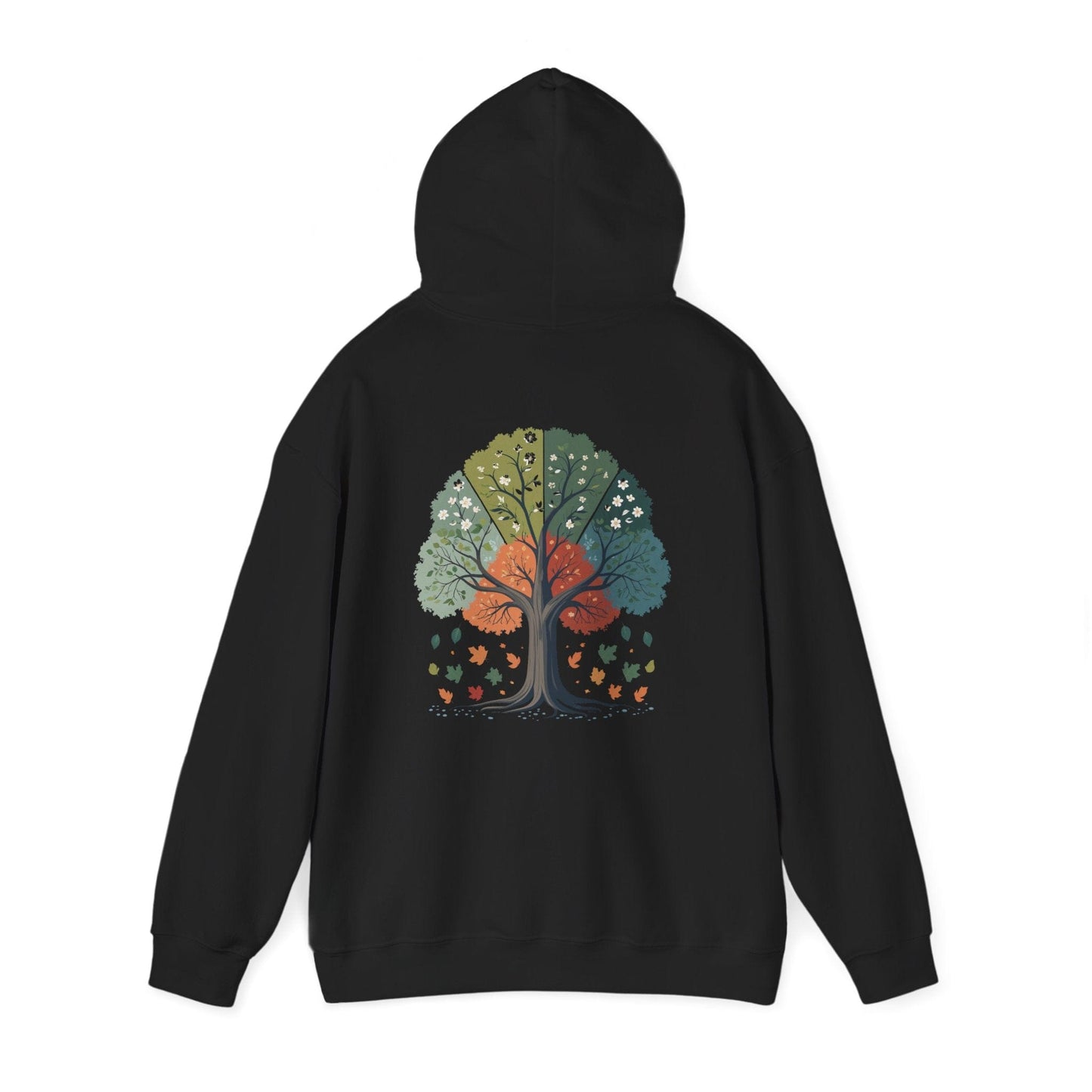 Black | Circle of Seasons Hoodie, back view 2