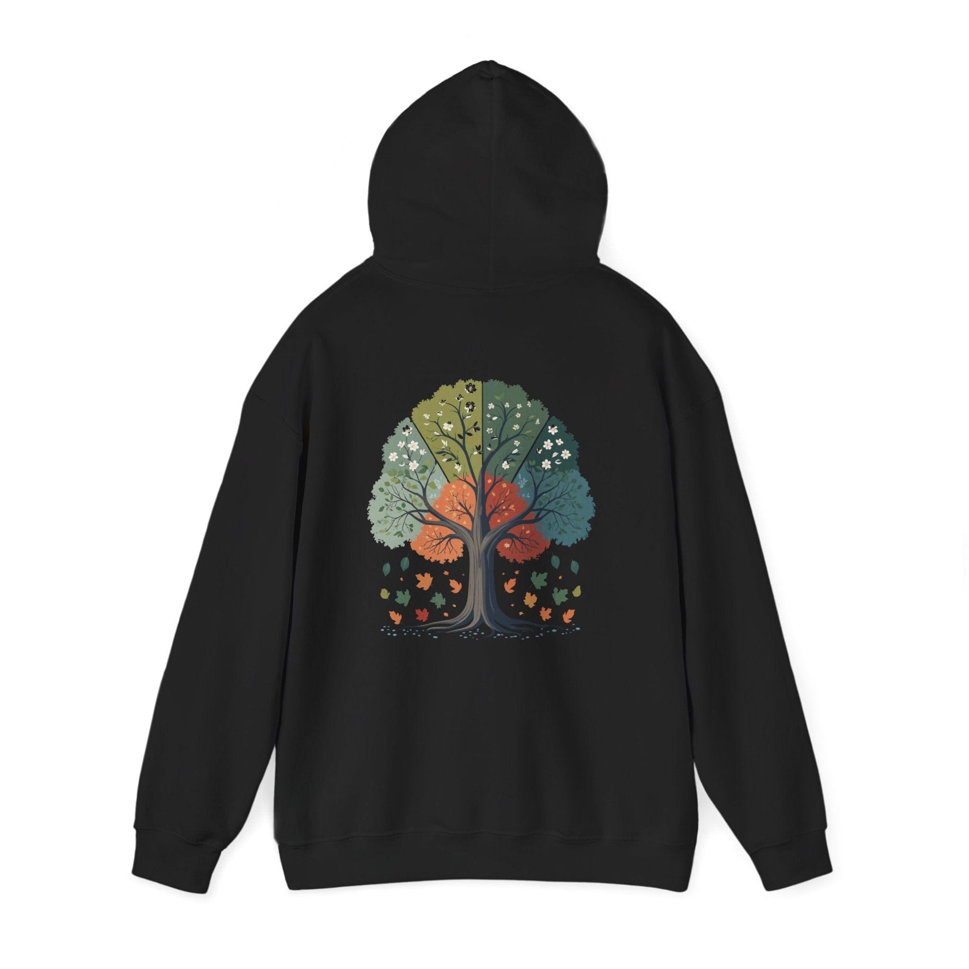Black | Circle of Seasons Hoodie, back view 2