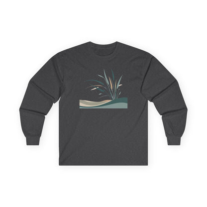 Dark Heather | Whispers in the Breeze Long Sleeve Tee, front view