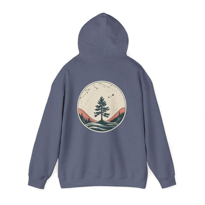 Heather Navy | Rooted in Stars Hoodie, back view 2